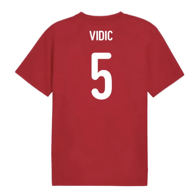 2024-2025 Serbia Pre-Match Jersey (Dark Cherry) (Vidic 5)-SoccerKits Hub | Buy Soccer Jerseys Online
